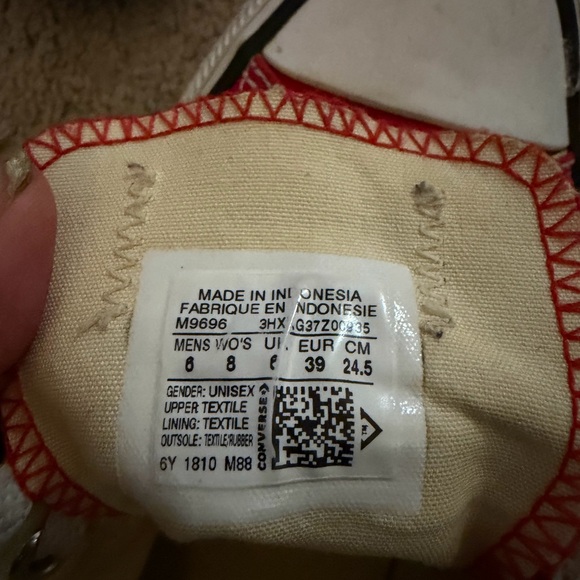 Converse Red and White Sneakers - Picture 3 of 3